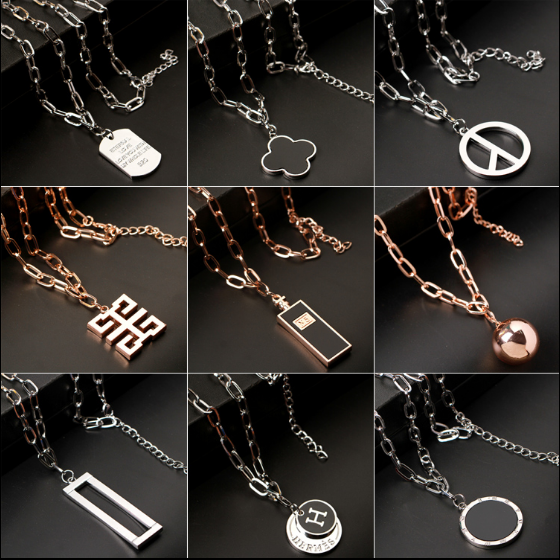 Sweater Chain Long Wild Korean Personality New Pendant Unique Hipster Accessories Hanging Piece Pendant Necklace for Women