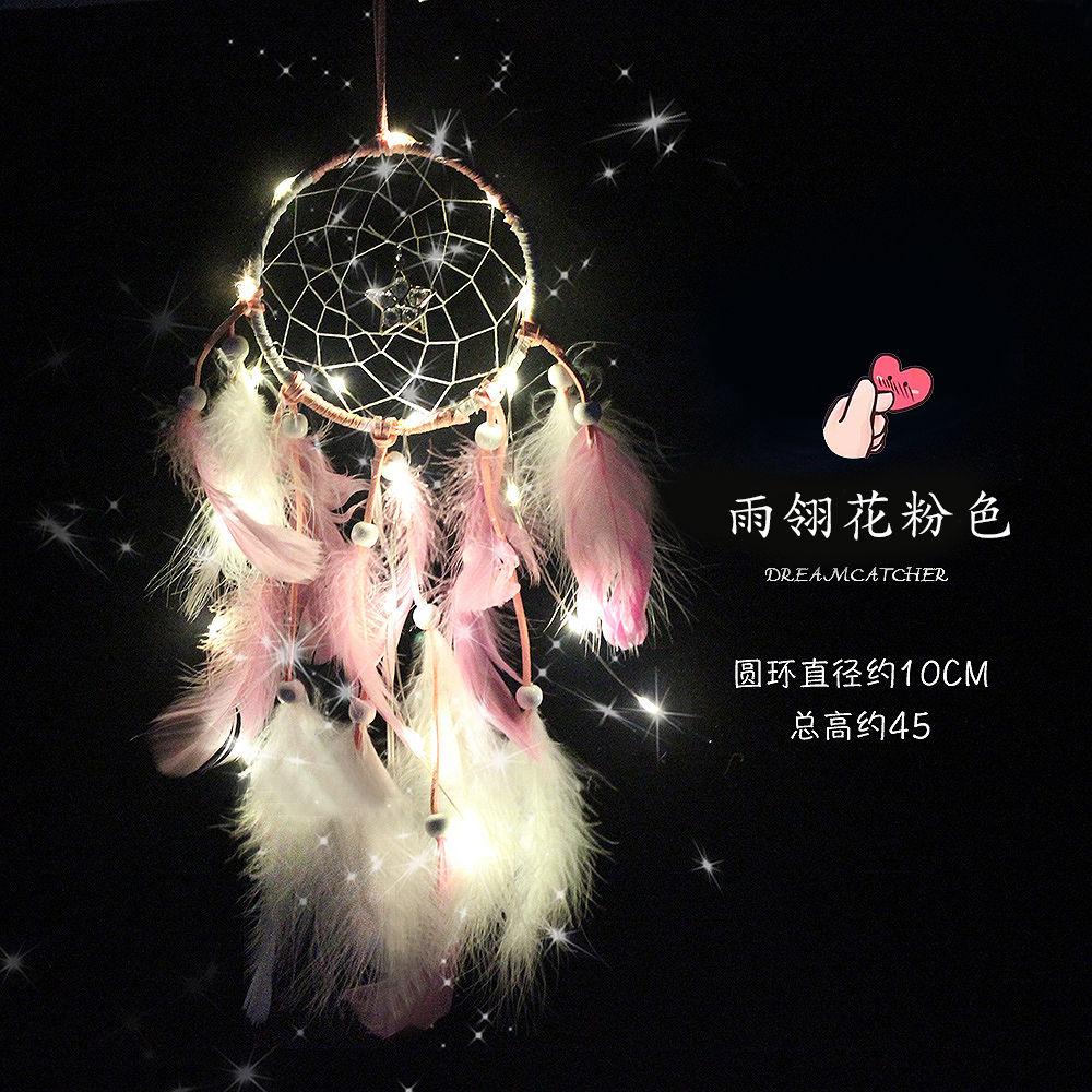 dreamcatcher female diy girl heart feather dream bell hanging decoration room bedroom decorations pendant wind chimes birthday gift