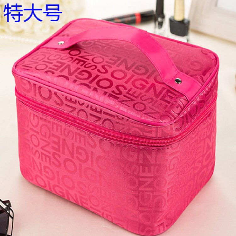 No. plus-Sized Lettered Make-up Bag Handbag Cubic Bag Large Capacity Storage Wash Bag Cosmetic Bag New Handbag