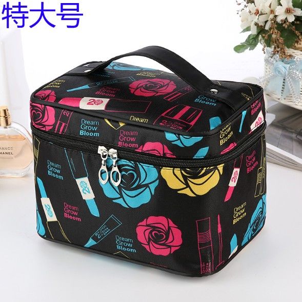 No. plus-Sized Lettered Make-up Bag Handbag Cubic Bag Large Capacity Storage Wash Bag Cosmetic Bag New Handbag