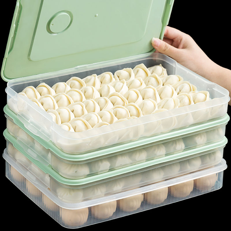 dumpling box kitchen household dumpling box refrigerator crisper storage box plastic frozen tray wonton box egg box