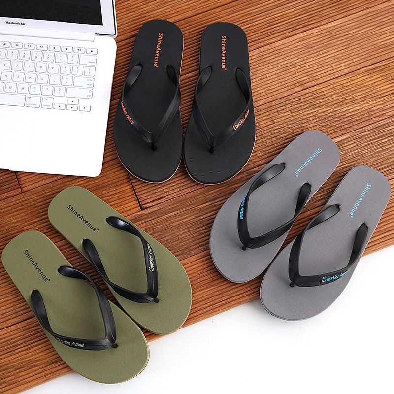 flip flops men‘s korean-style trendy unique social students non slip outdoor thick bottom wear-resistant platform beach slippers