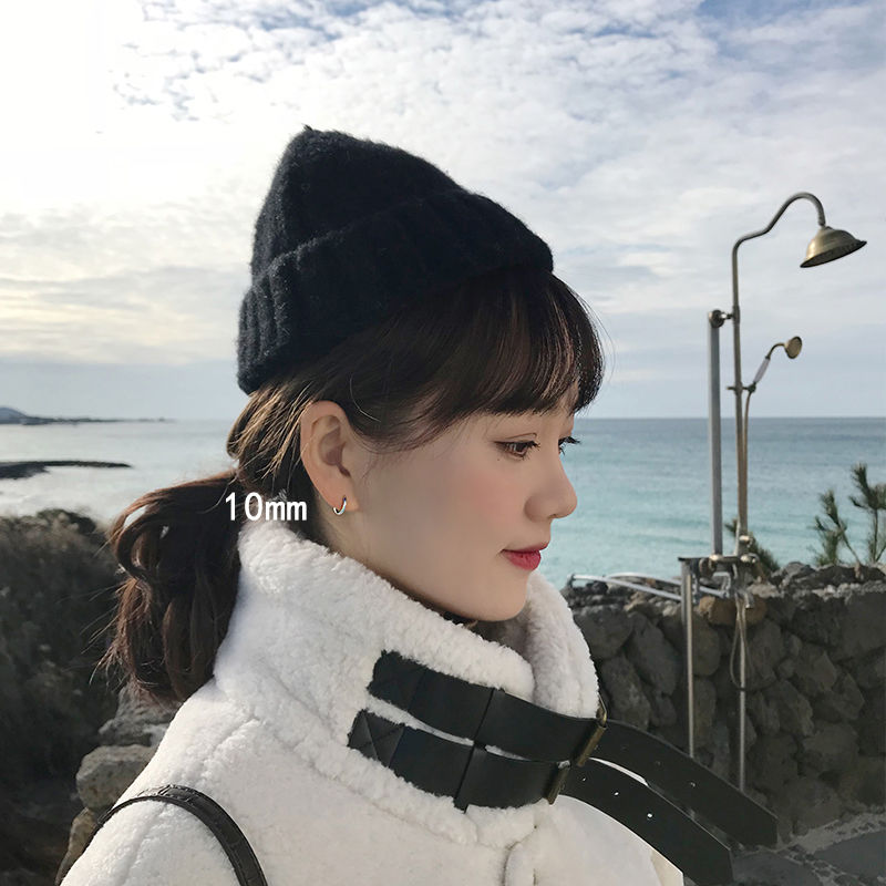 Earrings Female Online Influencer Earrings Female Student Korean Style Simple Earrings Female Cool Master Elegant Earrings Earrings Anti-Allergy All-Match