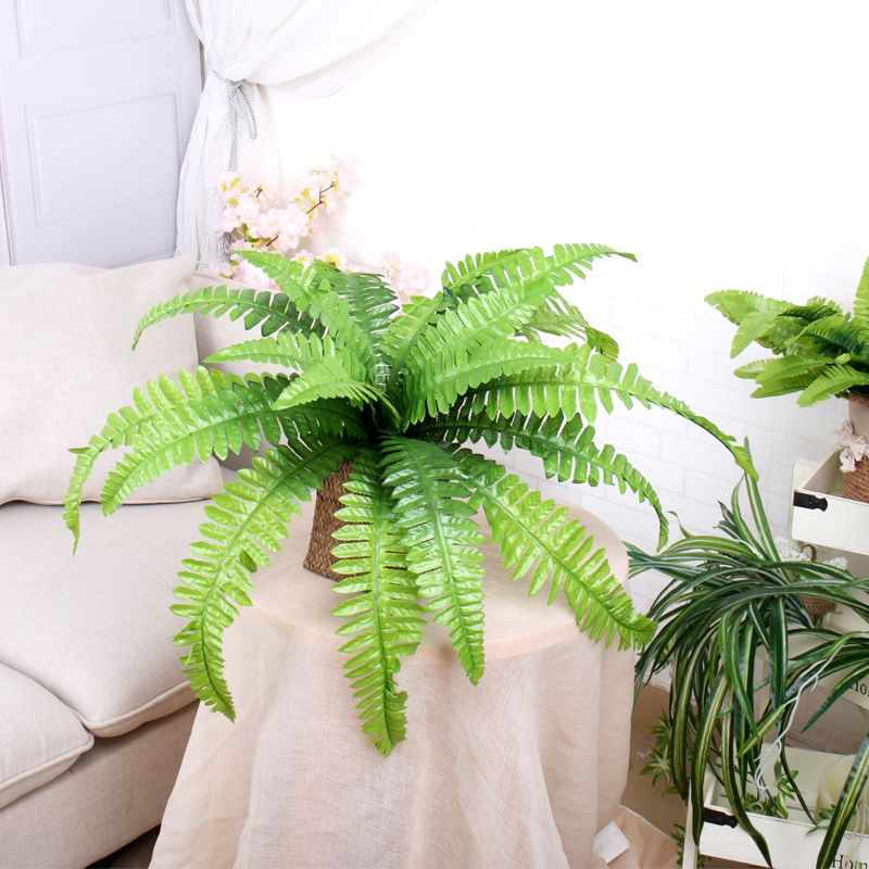 Artificial Fern Plants Green Plants Wall Wedding Celebration Decoration Flowers and Plants Fake Persian Grass Leaves Fake Leaves Green Big Leaves