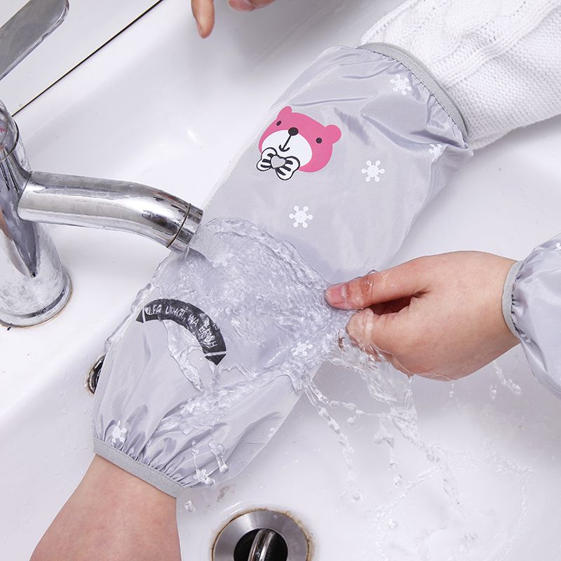 Long Waterproof Oversleeve Women's Autumn and Winter Office Anti-Fouling Oversleeve Tube Household Kitchen Cleaning Work Anti-Dirty Sleeves Head Men