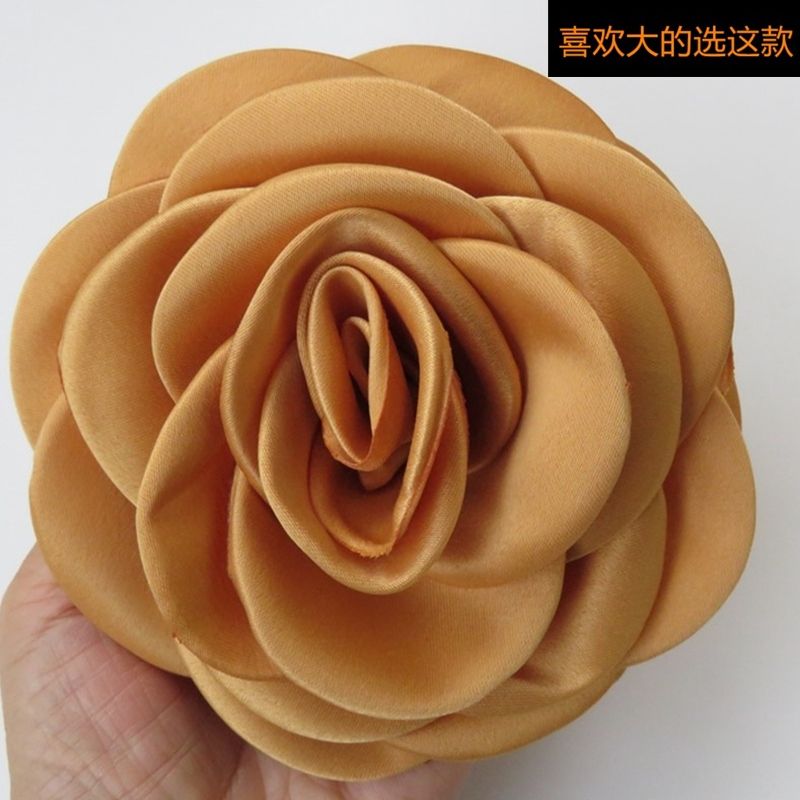 elegant big rose three-dimensional layered fabric large flower corsage brooch versatile shawl business wear pin for women