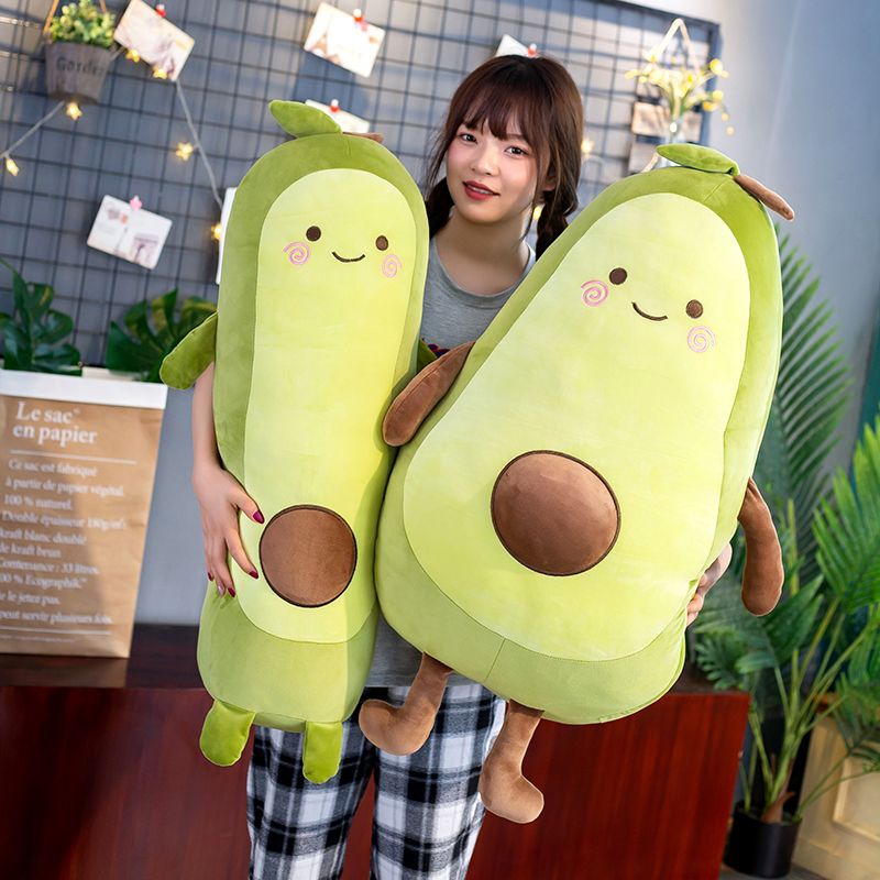 online influencer cute avocado pillow plush toy doll ragdoll doll for girls sleeping pillow birthday gift for women