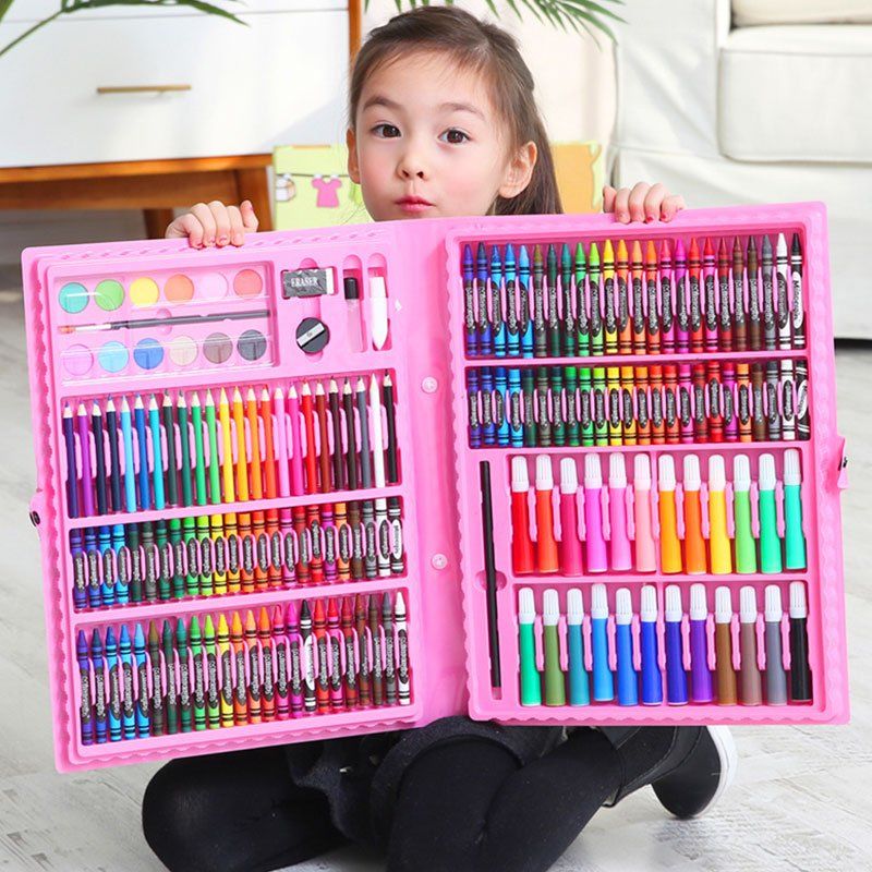 children‘s watercolor pen pen wax painting brush crayon pupils‘ stationery school supplies art painting suit