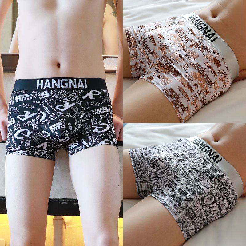 ice silk underwear men‘s boxers summer youth breathable · boxer men‘s mid-waist cartoon student underwear 2-4