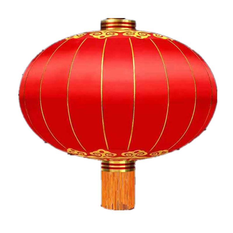 Red Iron Mouth Lantern Balcony Outdoor Waterproof and Sun Protection Velvet Silk Cloth Spring Festival Unit Door National Day Advertising Decorative Lantern