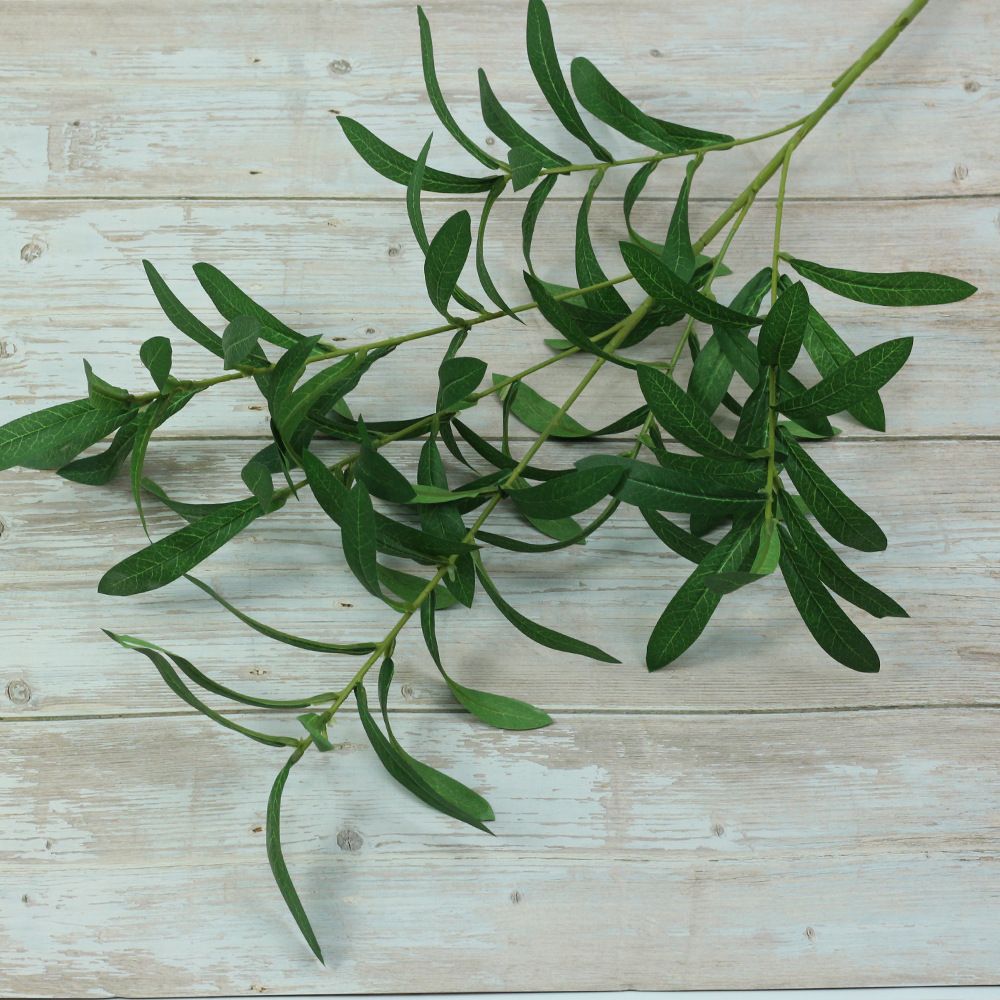 Olive Branch Leaf Simulation Wedding 6 Fork Mori Style Flower Artificial Green Leaf Decoration Props Hotel Wedding Ceremony Layout Scene