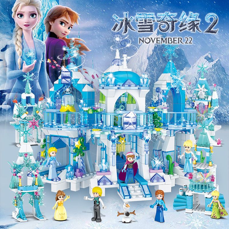 Compatible with Lego Frozen Building Blocks Girls' Series Assembled Children's Toy Villa Educational Castle Princess Dream