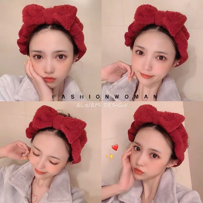 Korean Internet Celebrity Face Wash Headband Female Makeup Mask Headband Cute Fashion Headdress Female Student Adult Headband