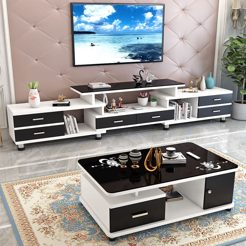 tv cabinet and tea table combination suit simple modern european style small apartment living room full set of furniture tv stand