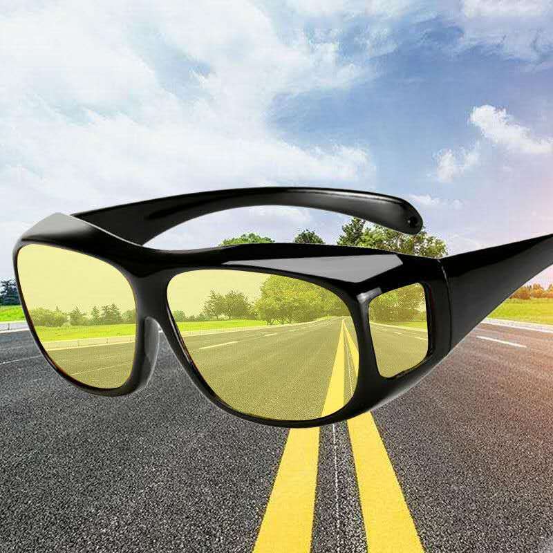 Tiktok Same Style Night Vision Glasses for Driving Anti-Glare High Beam Hd Driver Sunglasses Wind-Proof Glasses