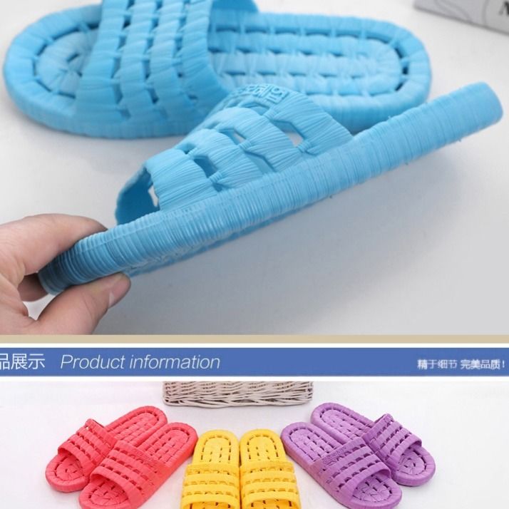 Women's Summer Home Indoor Bathroom Non-Slip Bath Soft Bottom Home Outdoor Wear Cute Men's Home with Slippers Couple