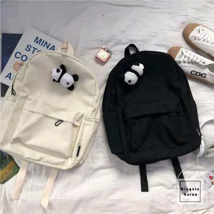 ins japanese style simple all-matching campus backpack korean style preppy style student backpack women chic canvas schoolbag female