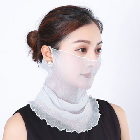 with ear hanging] scarf spring and autumn korean scarf sun protection for men and women student bandana veil scarf warm thin mask