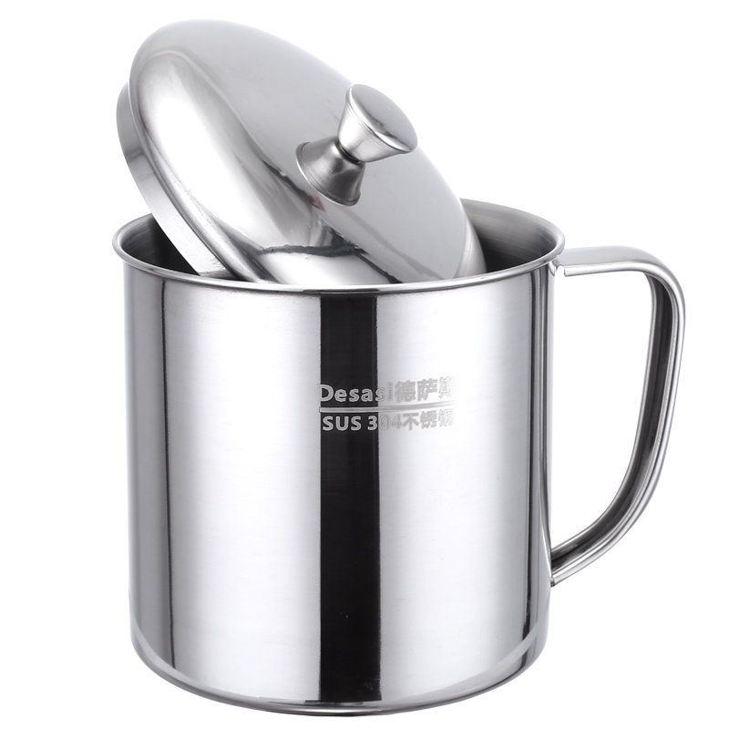 304 Stainless Steel Mug Water Cup with Lid with Handle Cup Conference Cup Tea Cup Kindergarten Children Cup Washing Cup