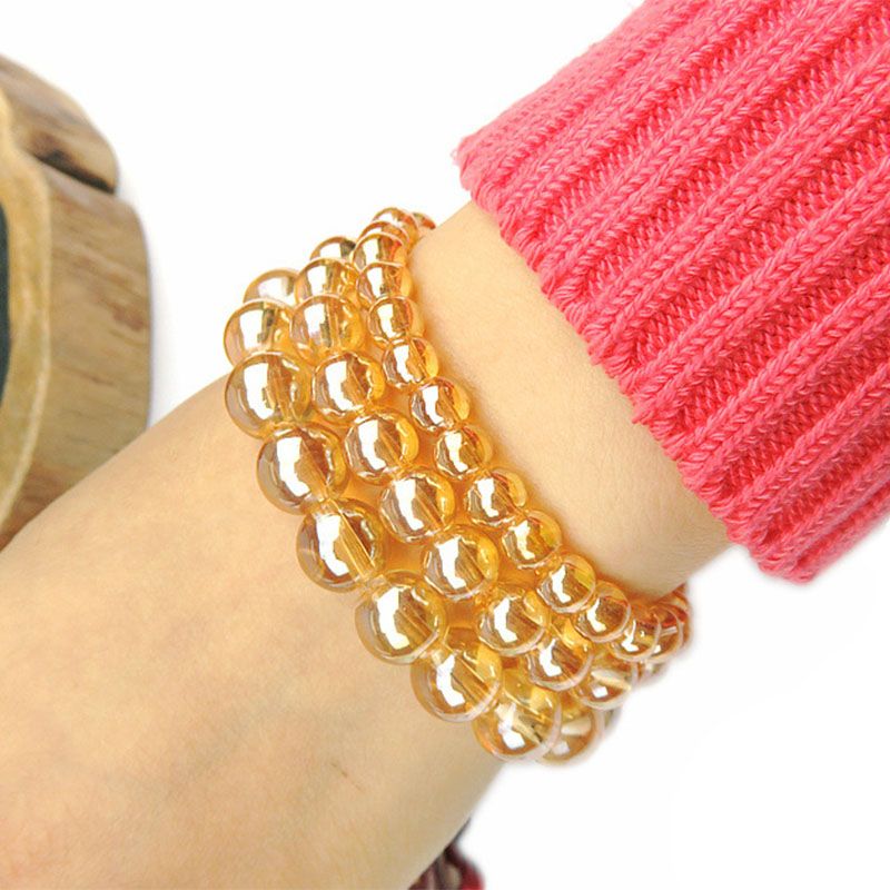 New Champagne Crystal Single Loop Bracelet for Women Fashionable Temperamental All-Match Korean Style Bracelet Birthday Gift Crystal Bracelet for Women