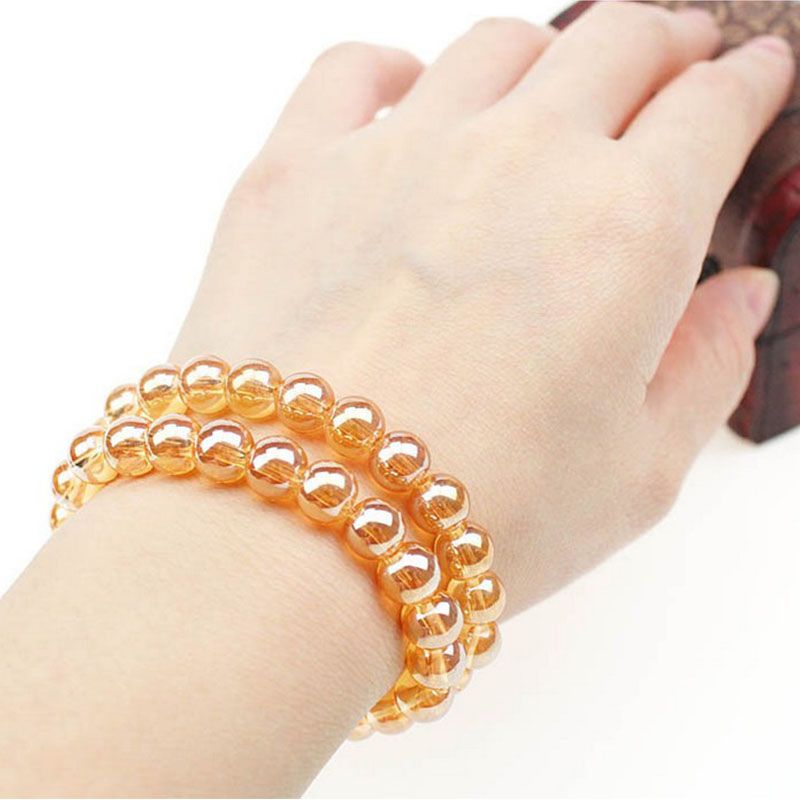 New Champagne Crystal Single Loop Bracelet for Women Fashionable Temperamental All-Match Korean Style Bracelet Birthday Gift Crystal Bracelet for Women