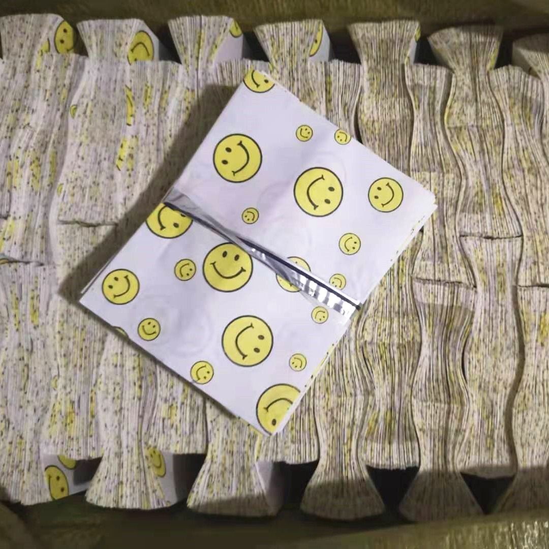 Smiley Face Oil-Proof Bag Snack Oil-Proof Bag Snack Bag Smiley Face Paper Bag Smiley Face Bag Fried Chicken Fries Bag Film