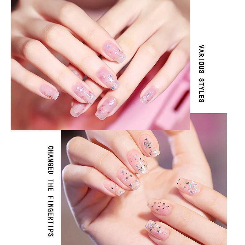 Internet Celebrity Nail Beauty Rhinestone Ornaments 48 Color Mixed Glass Bottle Shimmering Powder Sequins Caviar Nail Jewelry Set Shiny Diamond