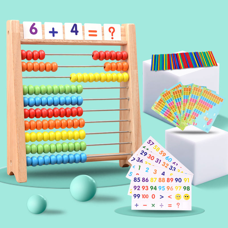 Counter Primary School Grade One Children's Abacus Calculation Plates Mathematics Teaching Aids Kindergarten Addition and Subtraction Meter Arithmetic Stand
