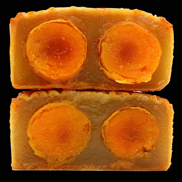 [double-yolk] egg yolk big mooncake cantonese egg yolk moon cake bean paste lotus paste black sesame pastry snack wholesale