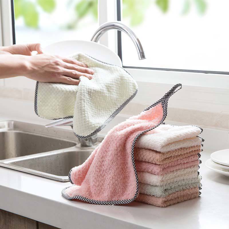 cleaning cloth oil-free non-lint kitchen decontamination absorbent scouring pad table cleaning cleaning bowl cleaning towel thiened hand towel