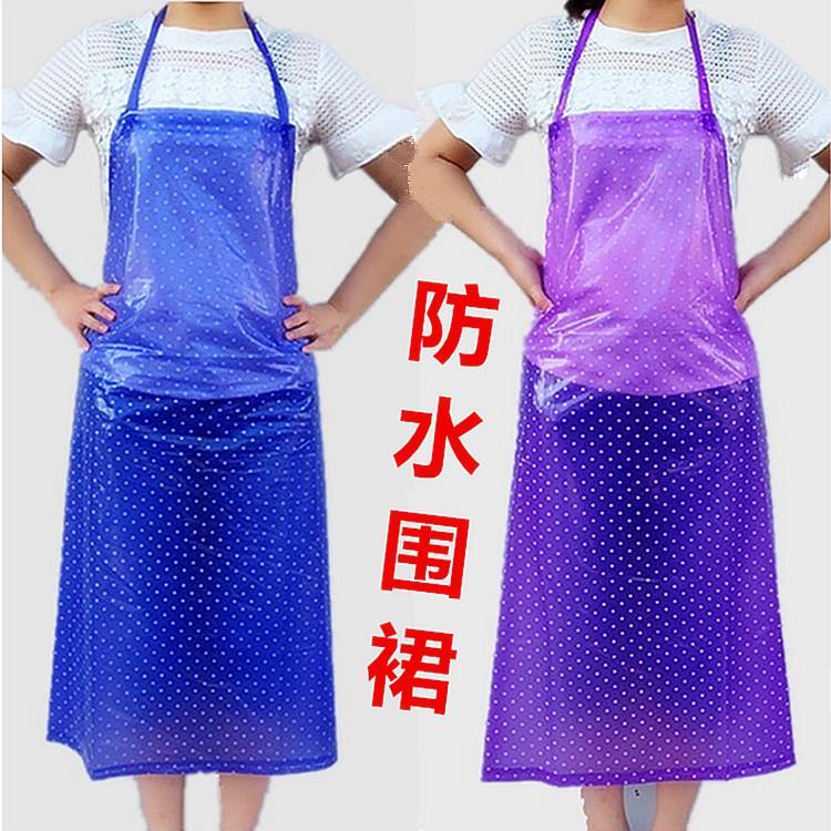 Waterproof and Oilproof Apron Kitchen Laundry Dishwasher Stain-Resistant Oversleeve Waterproof Apron Household Men and Women Apron Aquatic Products