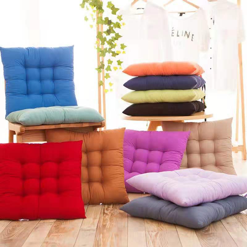 thickened solid color seat cushion seat cushion nine-hole flat velvet cushion multi-color optional student office cushion four seasons universal