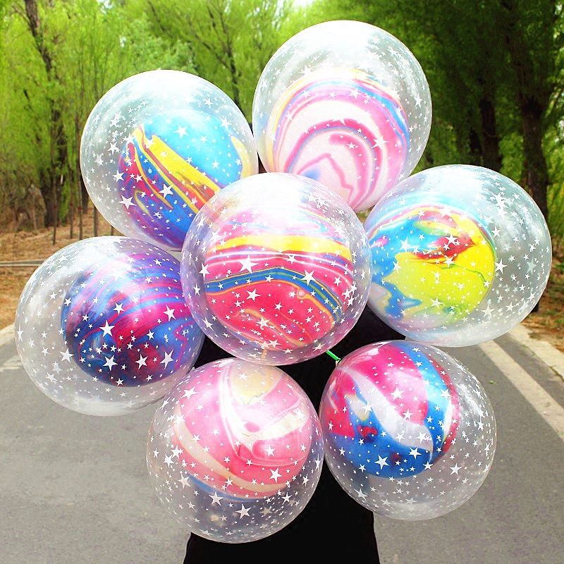 Double-Layer Balloon Transparent Wechat Business Push Scan Code Small Gift Internet Celebrity Powder Suction Drainage Street Selling Hot Sale Creative Utensil