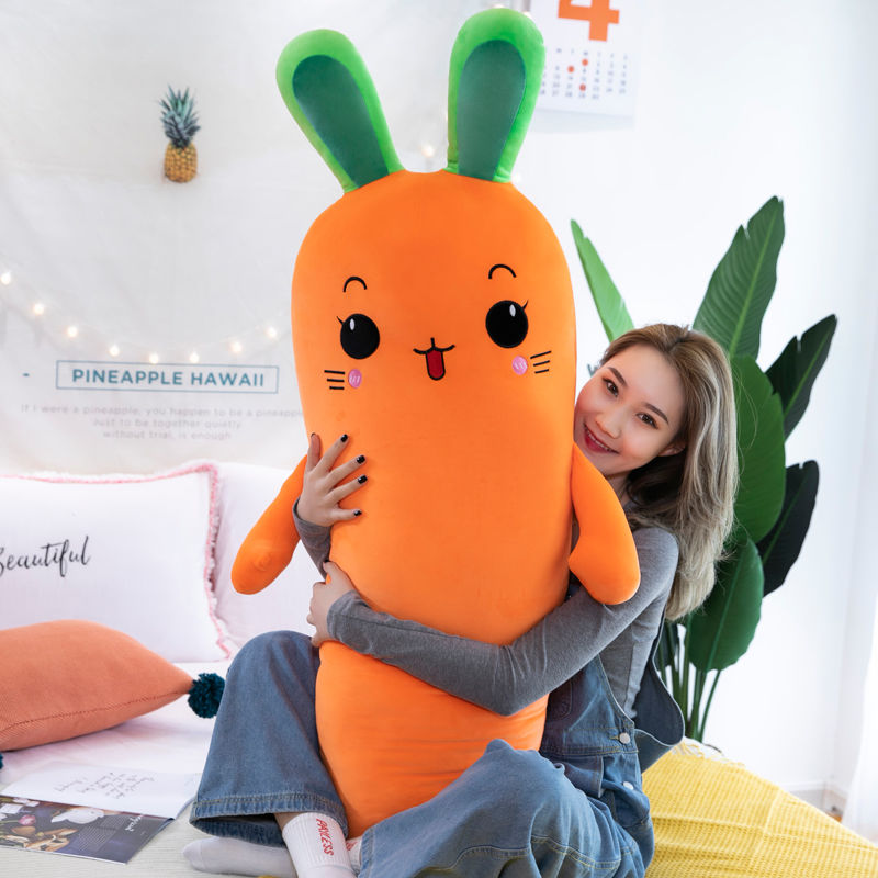 rabbit carrot plush toy sleeping pillow cute birthday gift girl ragdoll doll doll bed