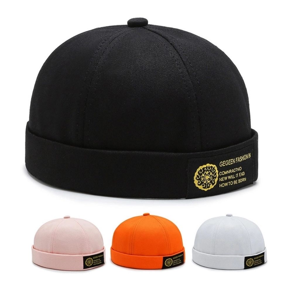 hat men‘s thin brimless skullcap chinese landlord hat female hipster street hip hop hat yuppie skullcap a sailor‘s cap