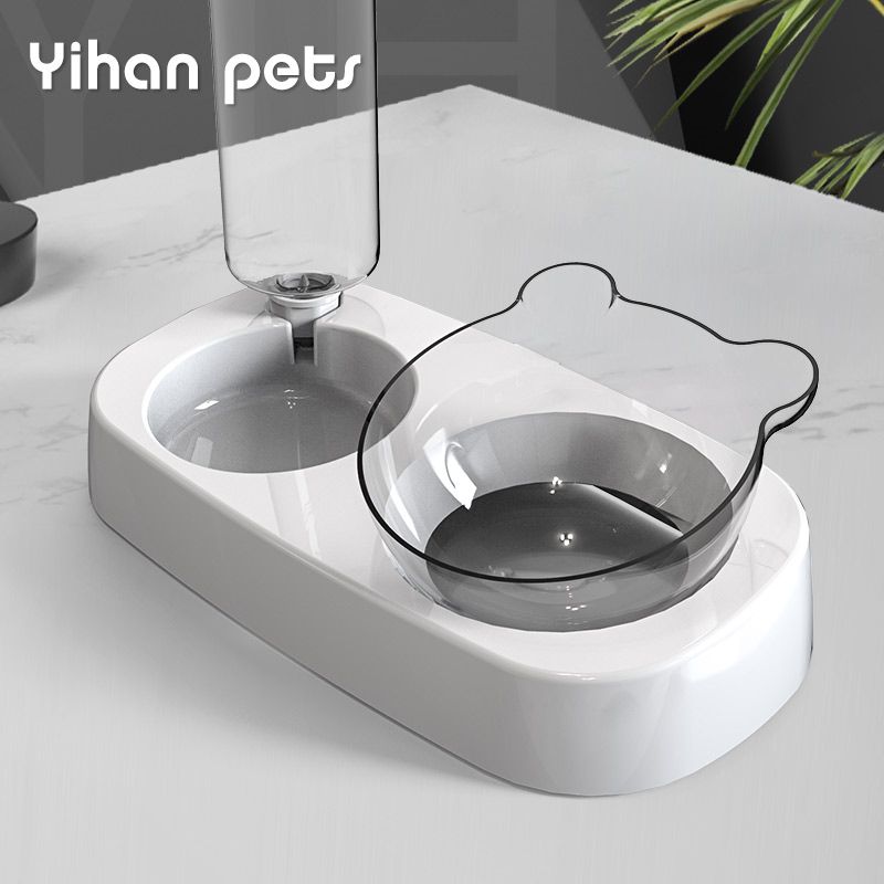 dog basin dog/cat bowl double bowl automatic drinking water food basin dog bowl  water bowl anti-tumble rice basin pet supplies