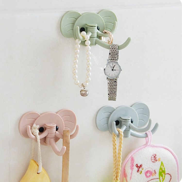 multifunctional creative cute cartoon wall-mounted sticky hook kitchen bathroom rear strong hook multi-purpose adhesive seamless hook