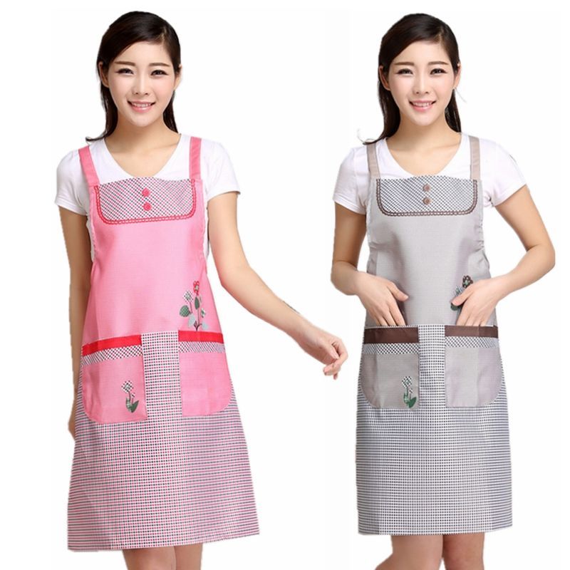 Apron Women's Kitchen Home Oil-Proof Coverall Strap Adult Cute Fashion Bib Korean Style Men's and Women's Work Clothes