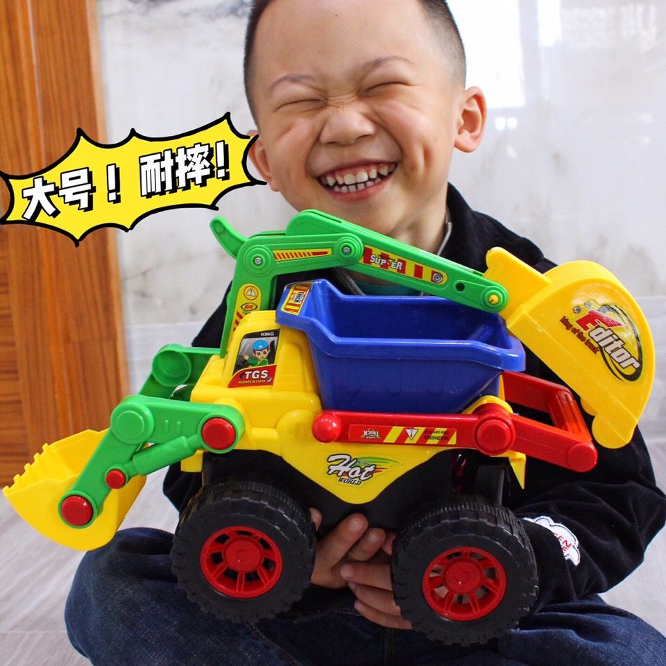 large thickened drop-resistant multifunctional engineering vehicle suit excavator excavator bulldozer toy car boy