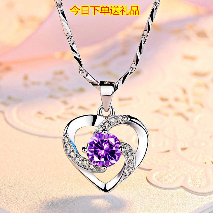 order today to get gift sterling silver necklace female 925 silver clavicle chain student temperamental pendant girlfriend holiday gift