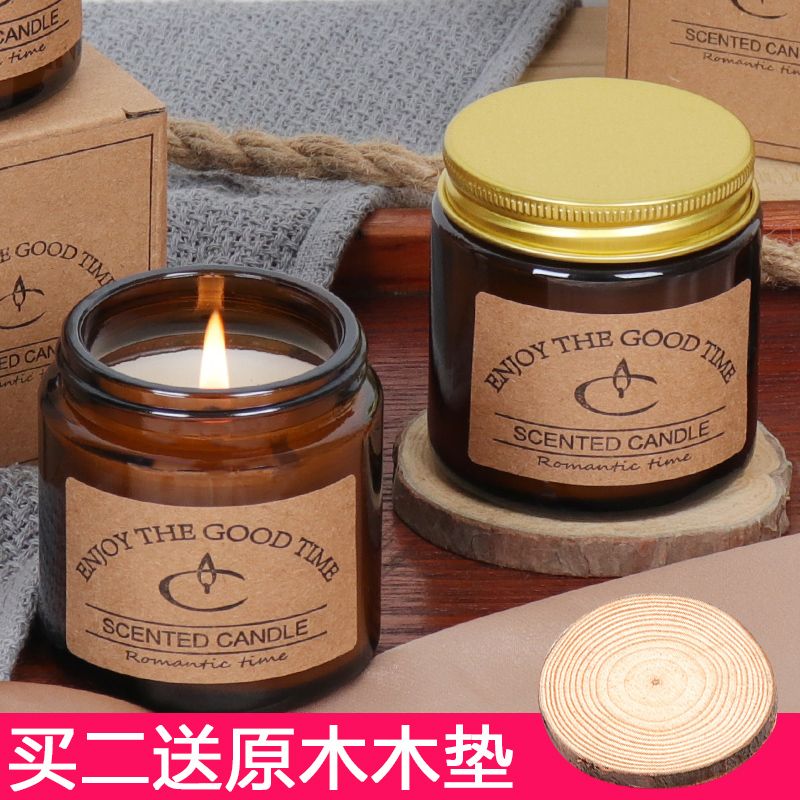 ins aromatherapy candle cup household incense bedroom girl heart romantic birthday gift smoke-free fragrance lasting fragrance