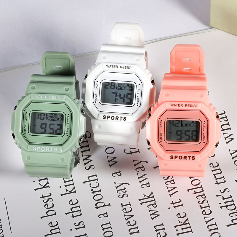 Ins Super Popular Unicorn Watch Girls' Waterproof Korean Style Simple Harajuku Style Sports Electronic Watch for Junior High School Students