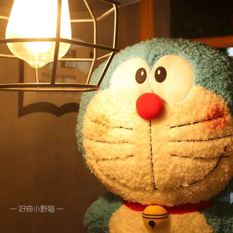 Buy One Get One More LA a Dream Doll Doraemon Pokonyan Blue Fat Plush Toy Birthday Gift Doll for Girls