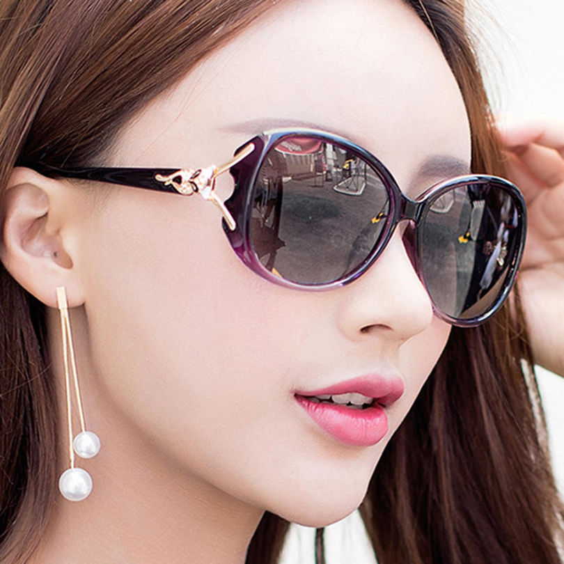 new eye protection sun shade sunglasses women‘s fashionable star korean style mid-frame sunglasses round face uv protection glasses elegant