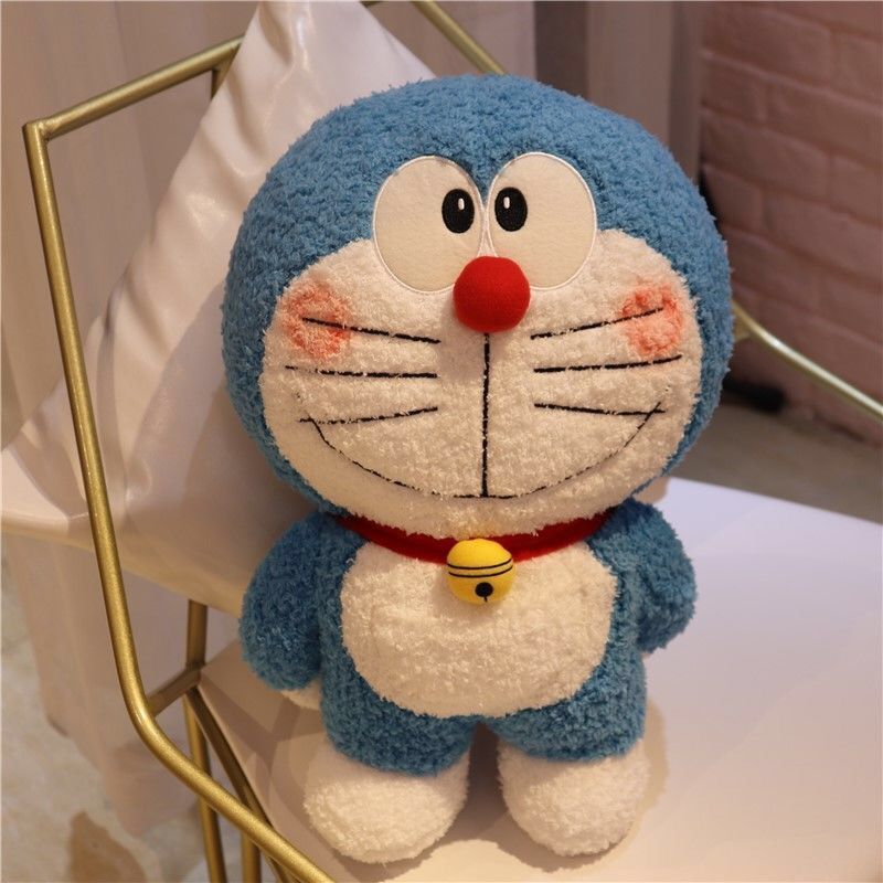 Buy One Get One More LA a Dream Doll Doraemon Pokonyan Blue Fat Plush Toy Birthday Gift Doll for Girls