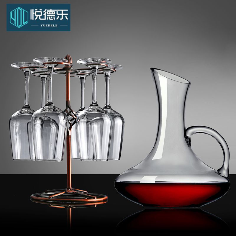 yuedile european crystal red wine glass set wine decanter large goblet household