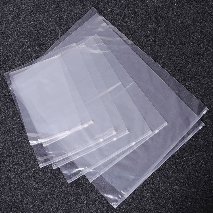 PE Transparent Zipper Bag Clothing Zipper Ziplock Bag Clothes Dustproof Storage Bag Packaging Bag Zipper Transparent Plastic Bag