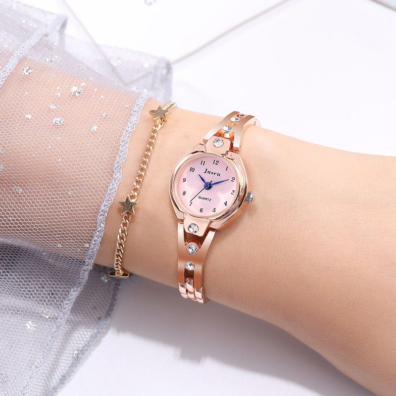 Watch Women's Fashion Diamond Bracelet Watch Female Student Korean Style Trendy Casual All-Matching Girlfriends' Bracelet Watch