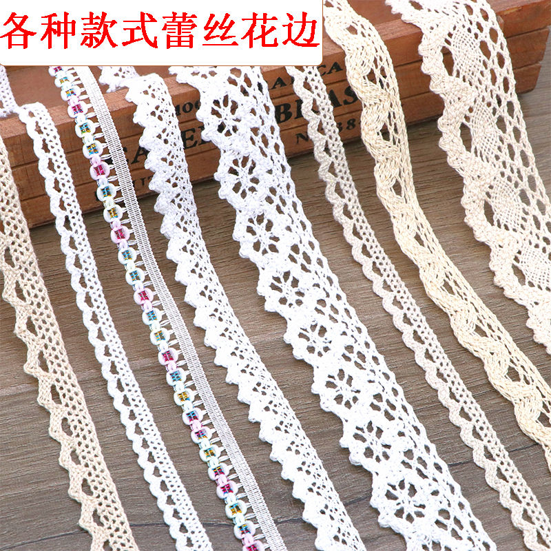 1 m 5 m 10 m flower lace handmade finish lace diy hemp decoration material package tablecloth clothing accessories