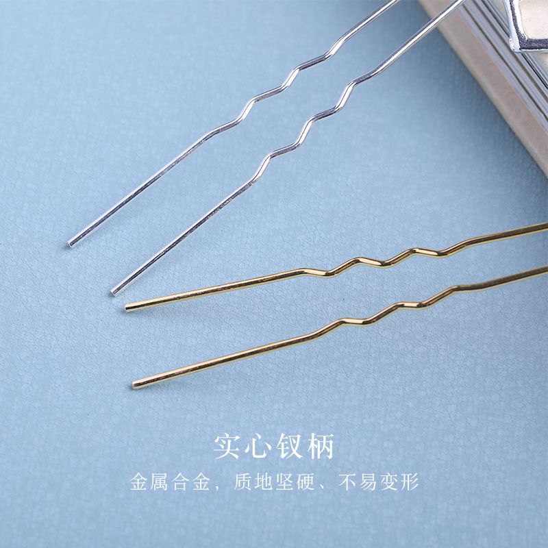 Antiquity Hair Clasp Pearl Row Hairpin Internet Celebrity Han Chinese Clothing Hair Accessories Super Fairy Costume Headdress Antique Hair Clasp Hairpin Hair Accessories